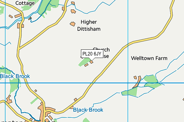 PL20 6JY map - OS VectorMap District (Ordnance Survey)