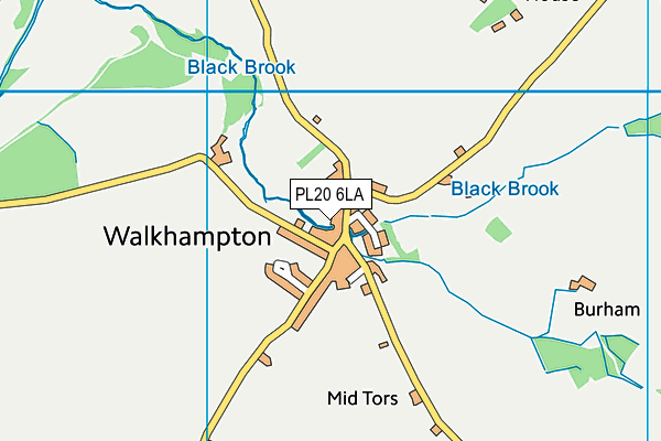 PL20 6LA map - OS VectorMap District (Ordnance Survey)