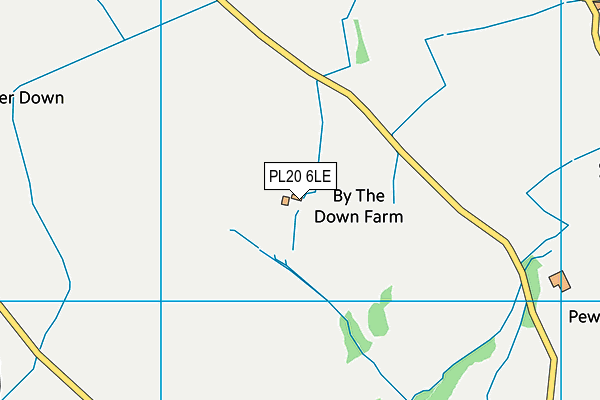 PL20 6LE map - OS VectorMap District (Ordnance Survey)