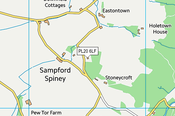 PL20 6LF map - OS VectorMap District (Ordnance Survey)