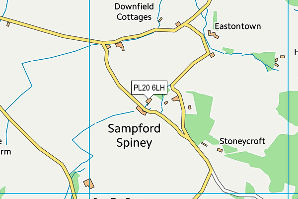 PL20 6LH map - OS VectorMap District (Ordnance Survey)