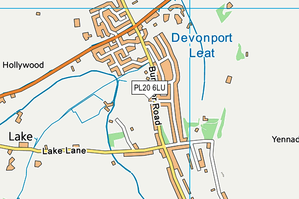 PL20 6LU map - OS VectorMap District (Ordnance Survey)