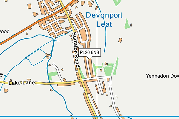 PL20 6NB map - OS VectorMap District (Ordnance Survey)