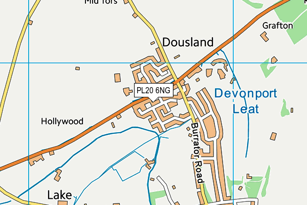 PL20 6NG map - OS VectorMap District (Ordnance Survey)