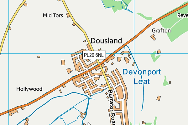 PL20 6NL map - OS VectorMap District (Ordnance Survey)