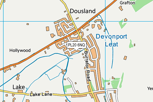 PL20 6NQ map - OS VectorMap District (Ordnance Survey)