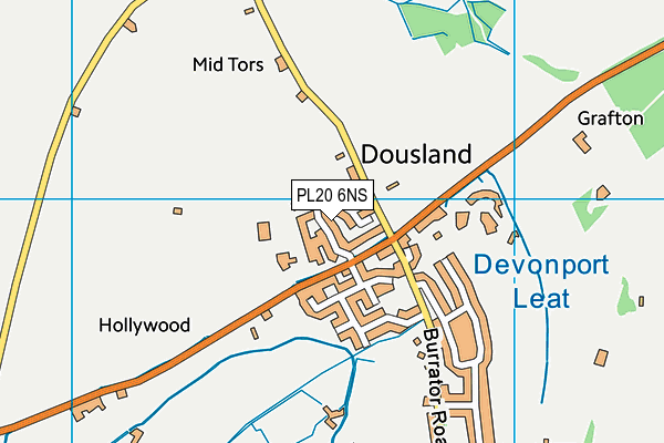 PL20 6NS map - OS VectorMap District (Ordnance Survey)