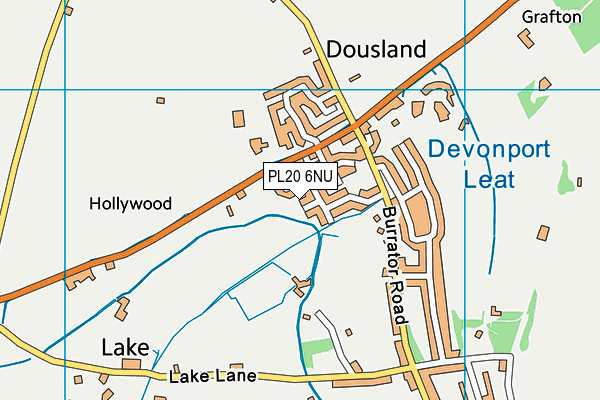 PL20 6NU map - OS VectorMap District (Ordnance Survey)