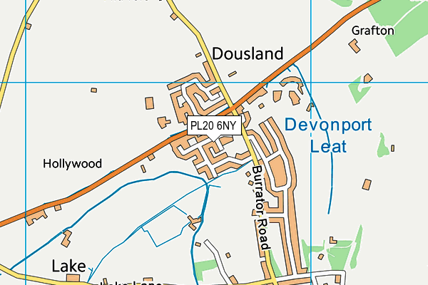 PL20 6NY map - OS VectorMap District (Ordnance Survey)