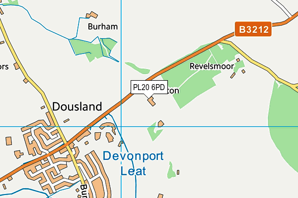 PL20 6PD map - OS VectorMap District (Ordnance Survey)