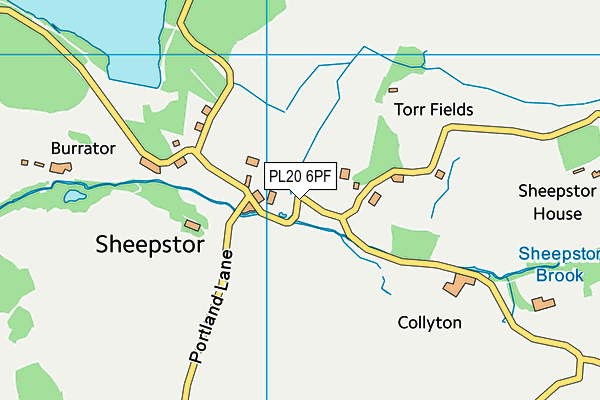 PL20 6PF map - OS VectorMap District (Ordnance Survey)