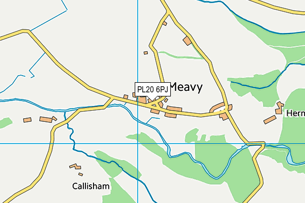 Meavy Church of England Primary School map (PL20 6PJ) - OS VectorMap District (Ordnance Survey)