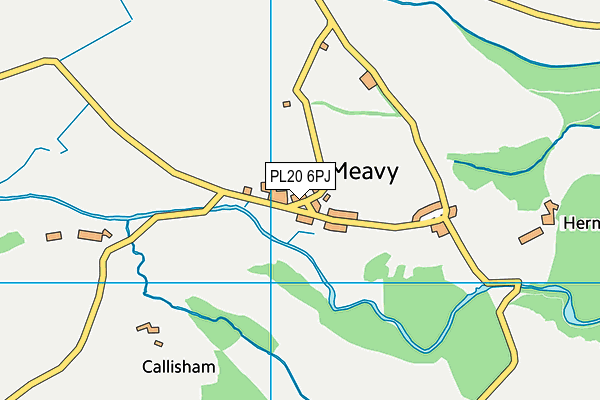 PL20 6PJ map - OS VectorMap District (Ordnance Survey)