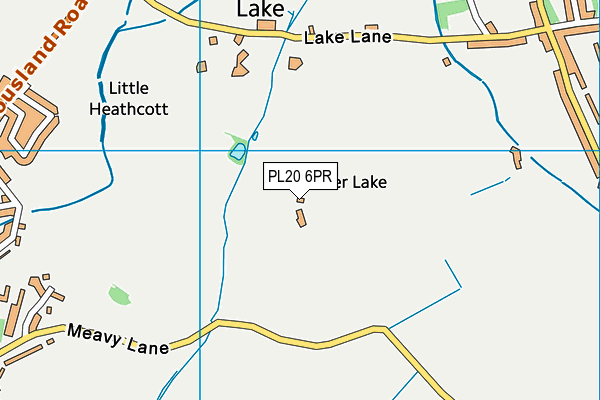 PL20 6PR map - OS VectorMap District (Ordnance Survey)