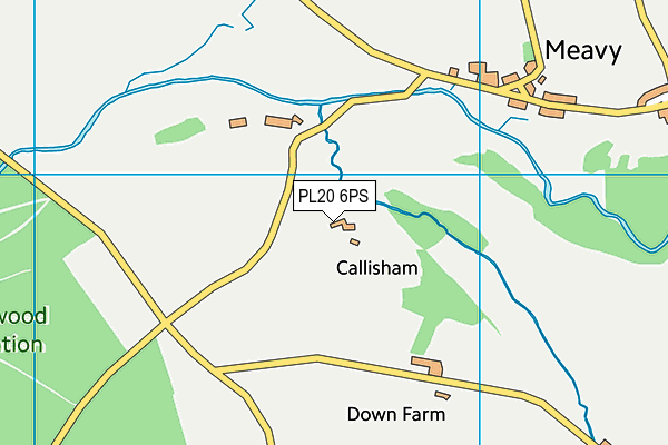 PL20 6PS map - OS VectorMap District (Ordnance Survey)