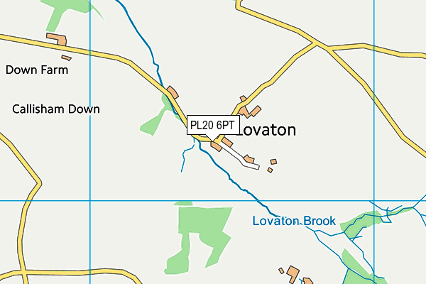 PL20 6PT map - OS VectorMap District (Ordnance Survey)