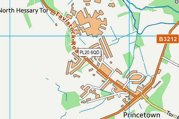 PL20 6QD map - OS VectorMap District (Ordnance Survey)
