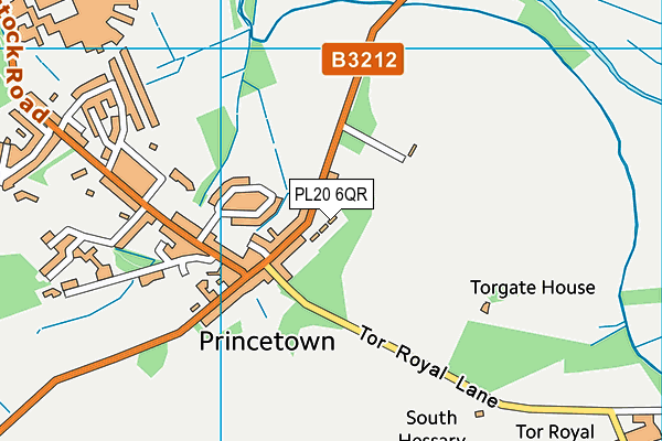 PL20 6QR map - OS VectorMap District (Ordnance Survey)