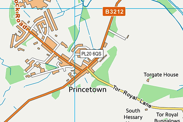 PL20 6QS map - OS VectorMap District (Ordnance Survey)