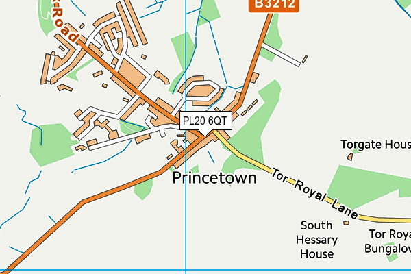 PL20 6QT map - OS VectorMap District (Ordnance Survey)