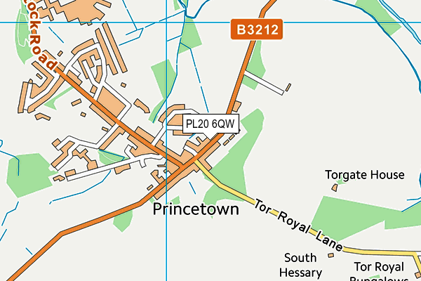 PL20 6QW map - OS VectorMap District (Ordnance Survey)