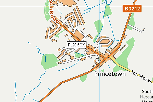 PL20 6QX map - OS VectorMap District (Ordnance Survey)