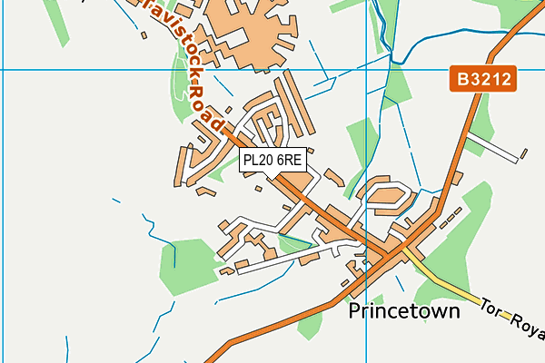 PL20 6RE map - OS VectorMap District (Ordnance Survey)