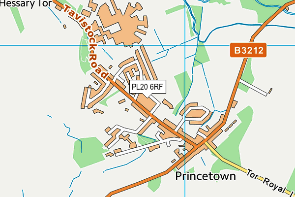 PL20 6RF map - OS VectorMap District (Ordnance Survey)