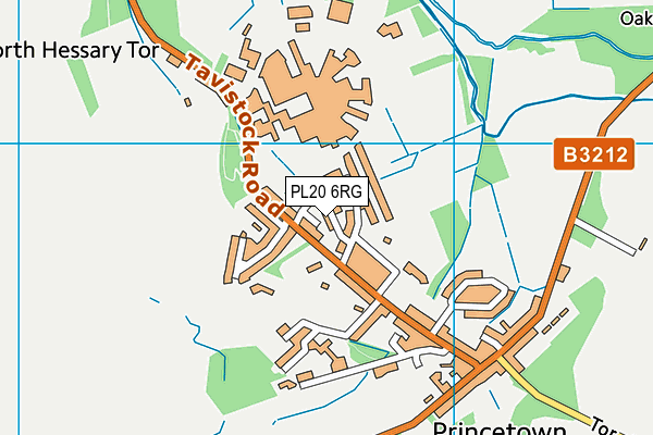 PL20 6RG map - OS VectorMap District (Ordnance Survey)