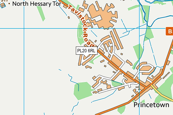 PL20 6RL map - OS VectorMap District (Ordnance Survey)
