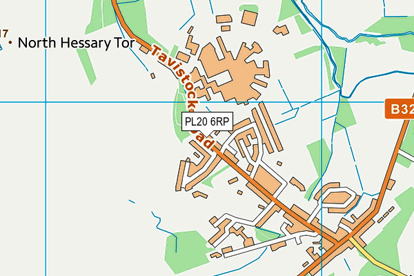 PL20 6RP map - OS VectorMap District (Ordnance Survey)