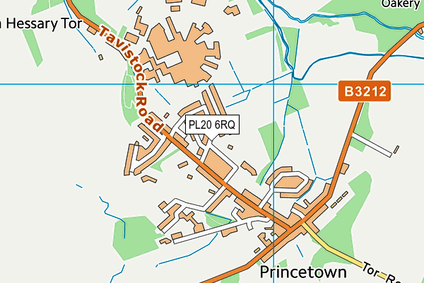 PL20 6RQ map - OS VectorMap District (Ordnance Survey)