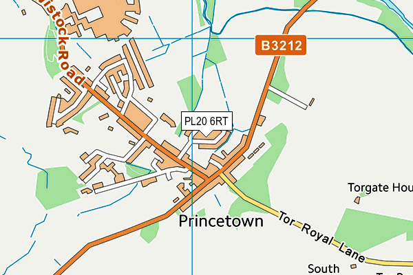 PL20 6RT map - OS VectorMap District (Ordnance Survey)