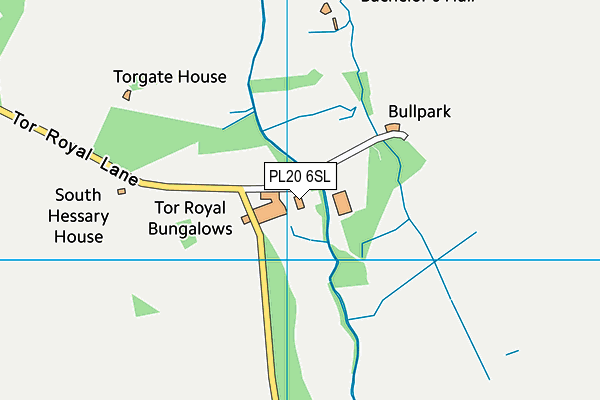 PL20 6SL map - OS VectorMap District (Ordnance Survey)