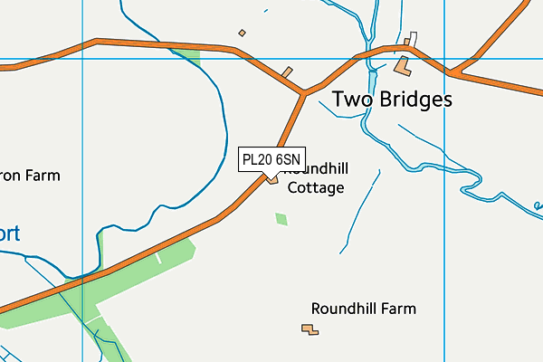 PL20 6SN map - OS VectorMap District (Ordnance Survey)