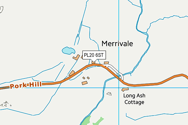 PL20 6ST map - OS VectorMap District (Ordnance Survey)