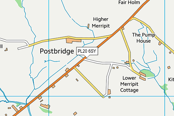 PL20 6SY map - OS VectorMap District (Ordnance Survey)