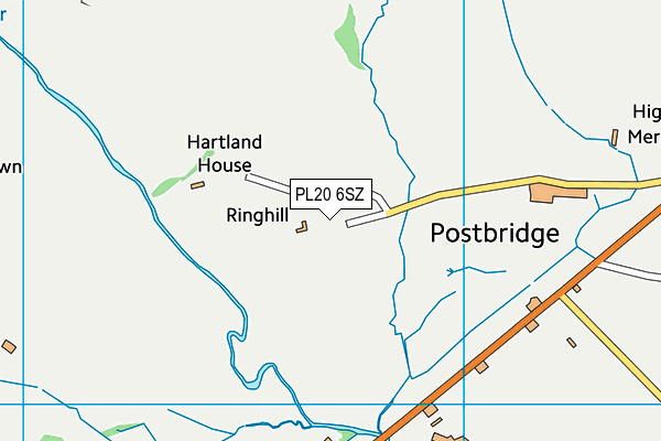 PL20 6SZ map - OS VectorMap District (Ordnance Survey)