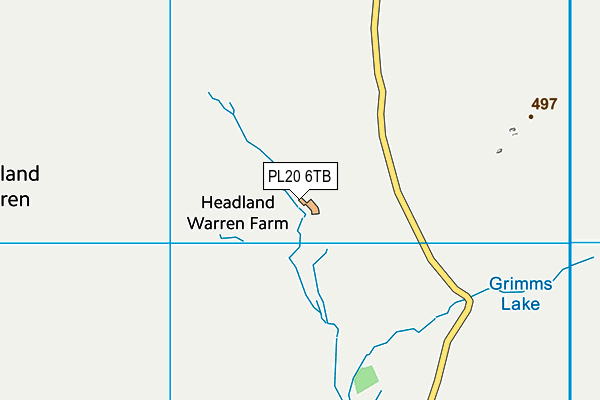 PL20 6TB map - OS VectorMap District (Ordnance Survey)