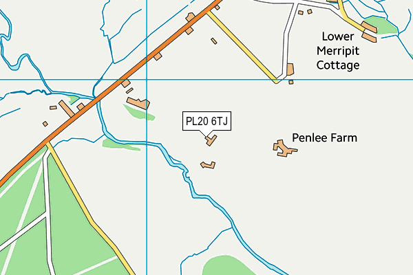 PL20 6TJ map - OS VectorMap District (Ordnance Survey)