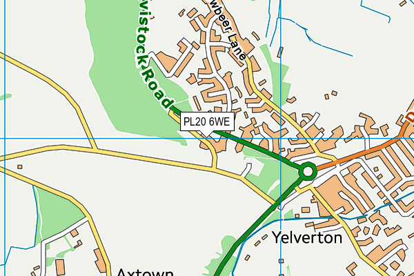 PL20 6WE map - OS VectorMap District (Ordnance Survey)