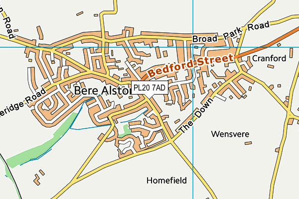 PL20 7AD map - OS VectorMap District (Ordnance Survey)