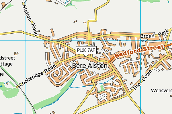 PL20 7AF map - OS VectorMap District (Ordnance Survey)