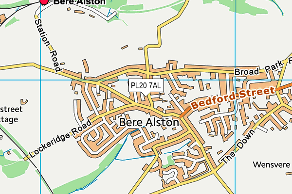 PL20 7AL map - OS VectorMap District (Ordnance Survey)