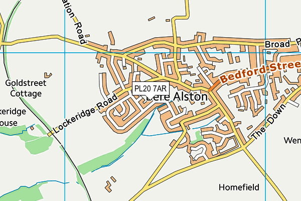 PL20 7AR map - OS VectorMap District (Ordnance Survey)