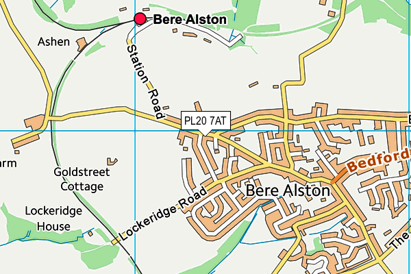 PL20 7AT map - OS VectorMap District (Ordnance Survey)