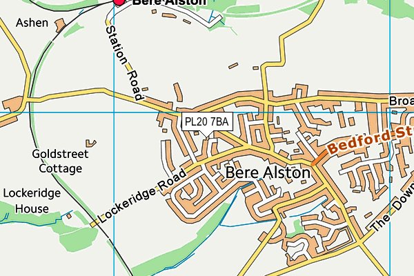 PL20 7BA map - OS VectorMap District (Ordnance Survey)