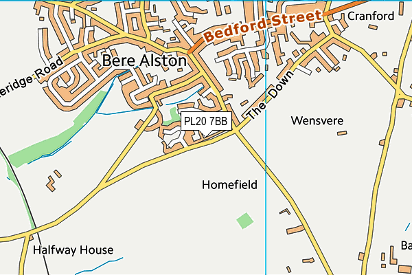 PL20 7BB map - OS VectorMap District (Ordnance Survey)
