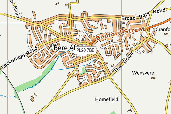 PL20 7BE map - OS VectorMap District (Ordnance Survey)