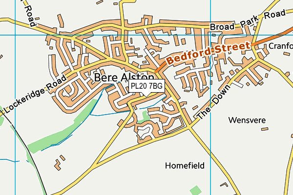 PL20 7BG map - OS VectorMap District (Ordnance Survey)